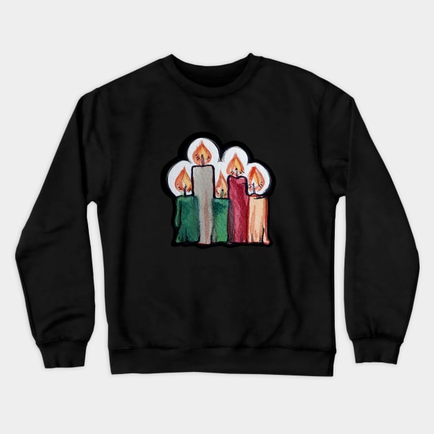 Yule Candles Crewneck Sweatshirt by bubbsnugg